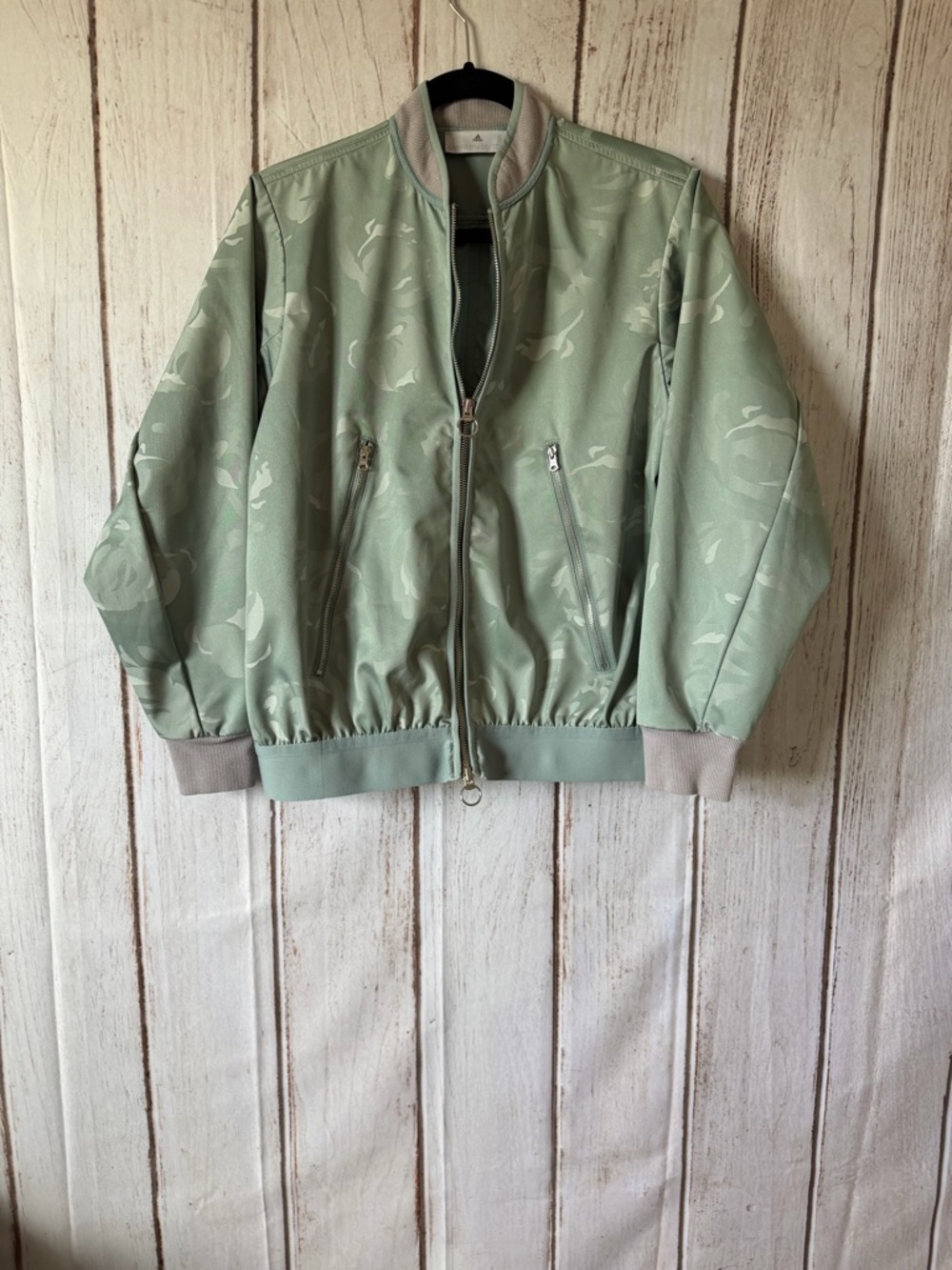adidas by Stella McCartney Flower Jacquard Pleated Back
Bomber Jacket, Size 36